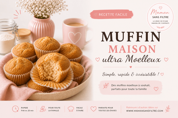 Muffins moelleux maison ultra&nbsp;faciles